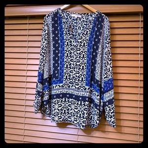 Loft Bohemian button up blouse
